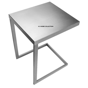 Table d'appoint et de finition moderne en métal argenté pour salon, idéale pour la décoration, prix de gros - Product Image 1