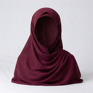 Pañuelo de Alta Calidad, Étnico, de Verano, con Diseño Floral, Transpirable, Suave al Tacto, Chifón, Largo, para Mujeres Musulmanas, Hiyab, Bawal - Product Image 2