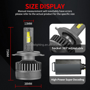 Đèn pha ô tô <span class=keywords><strong>LED</strong></span> công suất cao OCTUPLE Factory 360W 36000LM H4 H7 H11, hệ thống chiếu sáng tự động, đèn pha <span class=keywords><strong>LED</strong></span> cho E90 F30 E60 F10 E92 - Product Image 2