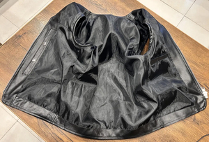 Veste de motard en denim premium, design entièrement personnalisé et cuir noir véritable, coupe raffinée, veste en cuir pour moto pour tous les motards - Product Image 3