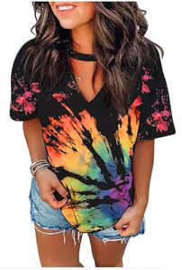 Camiseta deportiva de verano para mujer con cuello en V, bordada, de secado rápido, tejido liso, teñido, transpirable. - Product Image 3