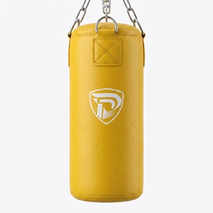 Sac de frappe jaune en PU pour entraînement de boxe, durable, rempli de sable, pour usage en salle de sport adulte - Product Image 1