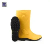 Bottes de travail AP TERRA ECO 3 jaunes - Bottes de sécurité imperméables en PVC résistantes pour le jardinage, à tige haute avec doublure en tissu - Product Image 3