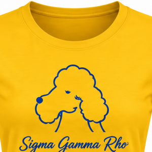 T-shirt décontracté pour femme Sigma Gamma Rho, motif graphique personnalisé avec lettres de sororité grecque, manches courtes, col rond en coton, vente en gros de vêtements - Product Image 3