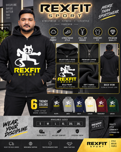 Sudadera con capucha negra para hombre con cremallera completa, estampado de diablo de dibujos animados, forro polar grueso, chaqueta de estilo urbano, 100% algodón, invierno, personalizada, OEM, al por mayor - Product Image 6