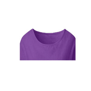 Camiseta de Manga Larga con Cuello Redondo y Bordado para Mujer, Talla Grande, 100% Algodón Orgánico, Transpirable, Ecológica, Casual, con Relieve - Product Image 4
