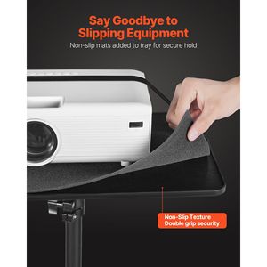 Supporto per Proiettore Regolabile in Altezza da 30,3 a 63,4 Pollici con Rotazione Orizzontale a 360 Gradi e Supporti per Auto - Product Image 6