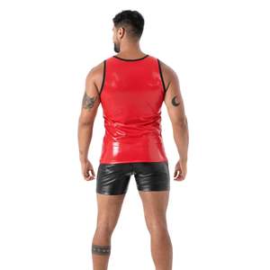 Shorts longs noirs style cuir pour homme, imprimé animal, à capuche, écologiques, pour clubbing - Product Image 6