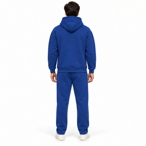Conjunto de chándal de forro polar estampado ecológico con sudadera oversize y joggers de pierna ancha, de peso pesado, para invierno, estilo urbano y casual. - Product Image 2