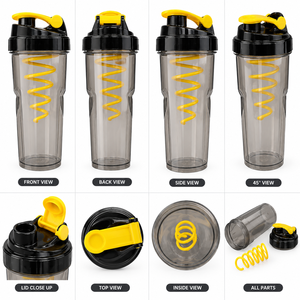 Custom Logo 900ml PP Plastic for BPA Free Protein Drink Mixer Leak Proof Direct Drinking Dishwasher Safe for Gym - Product Image 3