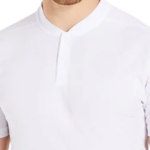 Wholesale Performance <b>Collarless</b> Polo <b>Shirt</b> <b>Men</b> Breathable Stretch Sportswear Quick Dry Workout Golf Tennis Running Training - Product Image 3