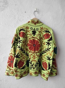 Sujani Eco-Friendly 100% Cotton <b>Quilted</b> Breathable Knitted Bomber <b>Jacket</b> with Letter Detail-Winter/Autumn/Spring Ready - Product Image 3