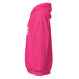 Sweat-shirt à capuche unisexe rose vif avec motif brodé circulaire, en molleton, à manches longues, décontracté, pour l'hiver - Product Image 4