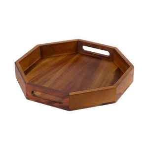 Juego de Bandejas de Desayuno de Madera de Nogal Minimalista Premium, Hechas a Mano, Ecológicas, Duraderas, para Servir Comida, Café, Té, Bocadillos, Cocina - Product Image 1