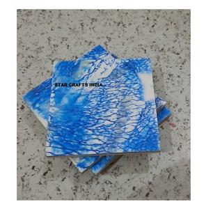 Posavasos Cuadrado de Resina Ecológico Hecho a Mano de Primera Calidad, 10 cm x 10 cm, Duradero, Moderno, Multifuncional, con Logotipo Personalizado, para Mesa de Comedor, Escritorio de Oficina - Product Image 3