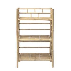 Wholesale Foldable 3 Tier Bamboo <b>Shelf</b> Bookcase Storage Rack Natural Bamboo Cabinet for Home Furniture Living Room OEM ODM - Product Image 1