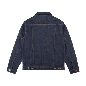 Veste en jean pour homme personnalisée avec logo, coupe ajustée, matériaux bruts de haute qualité, coupe longue, service OEM - Product Image 2