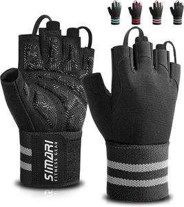 Workout Gym <b>Gloves</b> for Men Women, <b>Weight</b> Lifting <b>Gloves</b> with Wrist Wrap Support, SBR Pad Grip for Full Palm Protection - Product Image 1