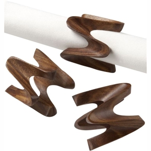 Anillos de Servilleta de Madera Rústica al por Mayor, Porta Servilletas de Madera Hechos a Mano para Decoración de Mesa de Boda, Cena de Navidad - Product Image 3