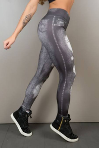 Leggings de yoga taille haute anti-plis à imprimé floral pour femme, extensibles, 4XL, longueur cheville, vêtements de sport - Product Image 4