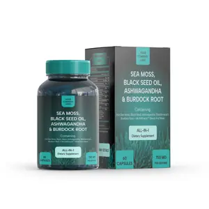 Top-tier Sea Moss with Black Seed Oil Ashwagandha & Burdock Root Premium quality unbeatable price 100% pure natural supplement