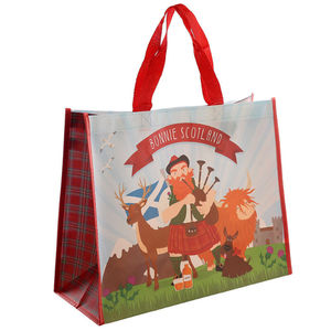 Sac fourre-tout de Noël personnalisé de haute qualité en coton, motif uni, lettres promotionnelles, Inde - Product Image 1