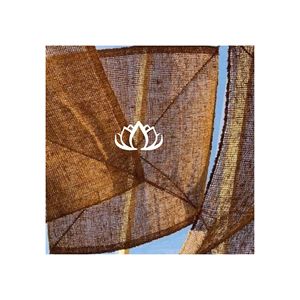 Voile d'ombrage en cuir léger, durable et écologique, motif lotus bleu, très demandée |   Parasol rectangulaire suspendu au design moderne de style ferme - Product Image 1