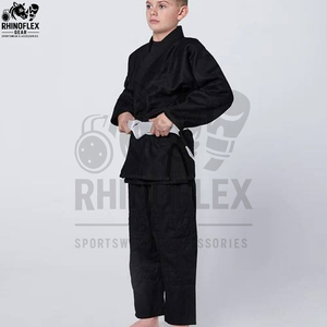 Tenue de sport de Jiu-Jitsu Brésilien en coton à faible grammage avec broderie personnalisée et tissage perlé, tailles jeunes enfants, vêtements d'arts martiaux et de judo - OEM - Product Image 2