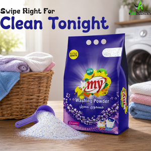 Herbal Lavender Laundry Powder for White <b>Clothes</b> | Powerful Stain Removal Fresh Fragrance Daily Wash Detergent Pack Home Formula - Product Image 4