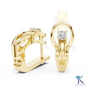 KRUP JEWELS ต่างหูเพชรทรงบริลเลียนต์สี E ทองคำขาว เพชรเพาะเลี้ยงในห้องปฏิบัติการ สำหรับผู้หญิง สวมใส่ได้ทุกวัน คลาสสิก เหมาะสำหรับงานแต่งงานและงานหมั้น - Product Image 6