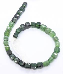 AAA Natural Serpentine Faceted Cube Beads 5-6 MM Serpentine Box Shape Beads 9 Inch 3D Cube <b>Gemstone</b> Beads For Jewelry Making - Product Image 2