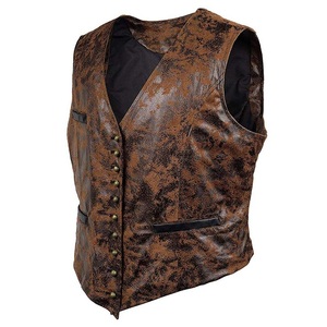 OEM Serviced Men Natural Genuine Leather <b>Jacket</b> Sleeveless Reasonable Price Leather Vest For Men's - Product Image 5