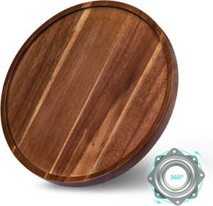 Plateau tournant Lazy Susan en bois pour table à manger, plateau de service rond pour cuisine, support Lazy Susan très populaire - Product Image 2