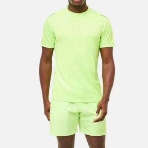 Ensemble T-shirt et short d'été décontracté en coton éponge respirant pour homme avec logo réfléchissant et manches courtes en maille – Confort optimal - Product Image 1