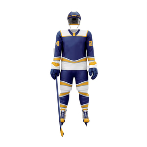 Factory Price Printed Top Stitched Pro Hockey Jersey Custom 100% Polyester Breathable Quick Dry Short Ice Hockey Uniform - Product Image 3