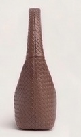 Sac fourre-tout hobo en cuir véritable tressé pour femme, style anglais, avec fermeture éclair et chaînes, personnalisable, de luxe, vente en gros