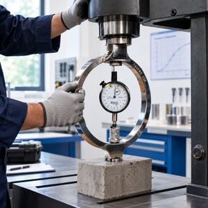 Appareil d'essai de compression par anneau pour la mesure de la charge en laboratoire |   Instrument d'ingénierie pour les travaux d'essai des sols - Product Image 1