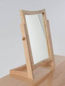 Handmade <b>Wooden</b> <b>Mirror</b> Frame with Natural Wood Finish, Decorative Wall Mounted <b>Mirror</b> Frame for Home, Bedroom, Bathroom - Product Image 1