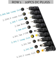 Connecteurs universels DC, Kit de 34 pièces pour chargeur d'ordinateur portable, embouts d'alimentation DC, prise femelle 5.5x2.1mm à prise mâle 5.5x2.1mm