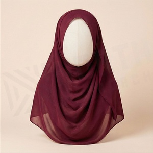 Hiyab de poliéster de color sólido para mujer, tela jersey, agradable al tacto, para uso diario, pañuelo étnico de Oriente Medio. - Product Image 6