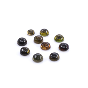 Turmalina natural calibrada de Natura Petroleum, cabujones redondos de 4 mm, piedra preciosa de turmalina natural suelta para la fabricación de joyas. - Product Image 4