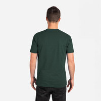 Kaos Oblong Lengan Pendek Pria 100% Katun Solid CVC Jersey Anti-Pilling Smart Casual Warna Hijau Forest Heather