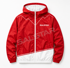 Custom <b>Men</b>’s Windbreaker Red White <b>Jacket</b> Set <b>Lightweight</b> Hooded Running Sportswear Sublimation Training Jogging Tracksuit OEM - Product Image 3