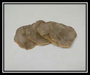 Natural Agate Stone <b>Coaster</b> Set Gold Edge Irregular Round Crystal <b>Coasters</b> Handmade Decorative Tabletop <b>Drink</b> <b>Coaster</b> - Product Image 6