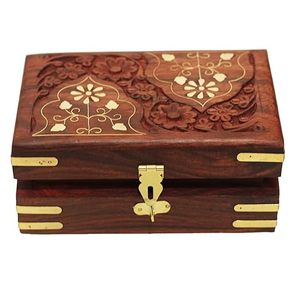 UNIVERSAL OVERSEAS Wooden Jewelry <b>Box</b> Small Antique Storage <b>Box</b> Organizer Container Cases Keepsake Chest <b>Trinket</b> <b>Box</b> Custom - Product Image 2