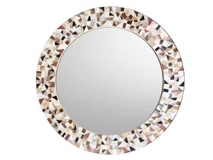 Espejo Decorativo de Pared con Marco de Resina/Hueso Incrustado, Estilo Moderno, Hecho a Mano, para Sala de Estar y Baño - Product Image 4
