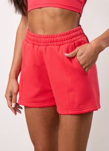 BEFINE APPAREL Women's Comfortable Breathable High-<b>Waisted</b> Sweat Shorts Soft Cotton Casual Running <b>Elastic</b> Waist Pockets 220g - Product Image 5