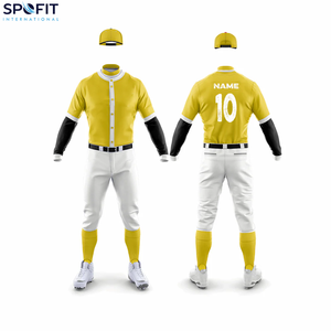 Nuevos Conjuntos de Uniformes de Béisbol Personalizados Duraderos 100% Poliéster al por Mayor, Uniformes de Primera Calidad con Colores, Logotipos y Nombres de Jugadores Personalizados - Product Image 2