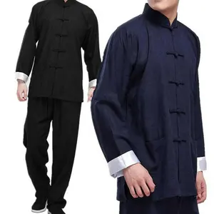 中国传统唐装功夫风格武术制服定制男女最佳设计太极拳制服
