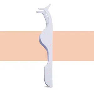 Cluster Segmented Lashes Makeup Tool With Custom Logo Eyelash <b>Extension</b> Applicator Steel Gold Tweezers - Product Image 2